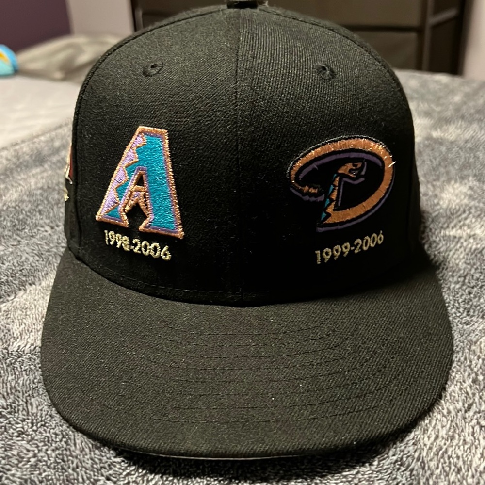 AZ diamondbacks full patched custom hat size 7 3/8